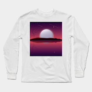 A Mystical Mysterious White Sunset Long Sleeve T-Shirt